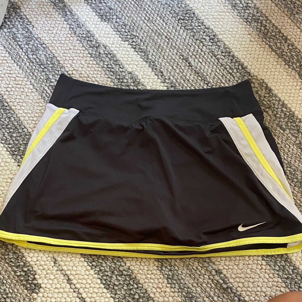 Nike Black Skort with Lime Green and White Accents